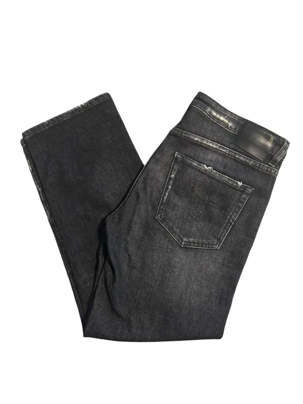 R13 Boy Straight Leg Jeans - Abbey Black - Picture 4 of 6